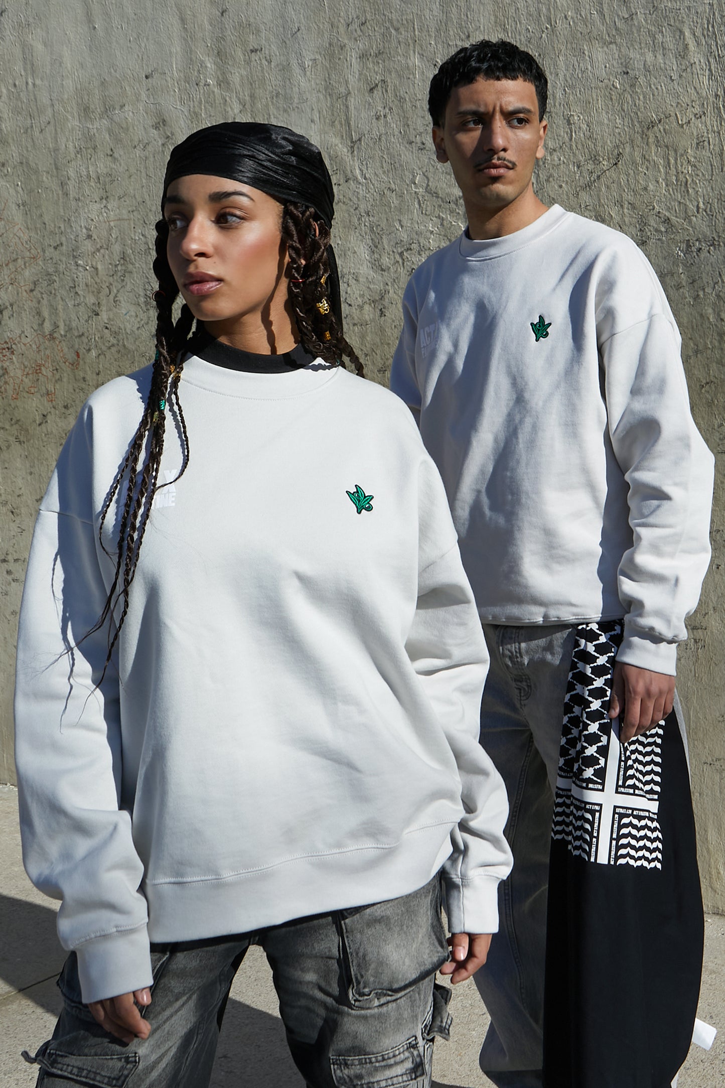 SUDADERA BEIGE - ACT X PALESTINE