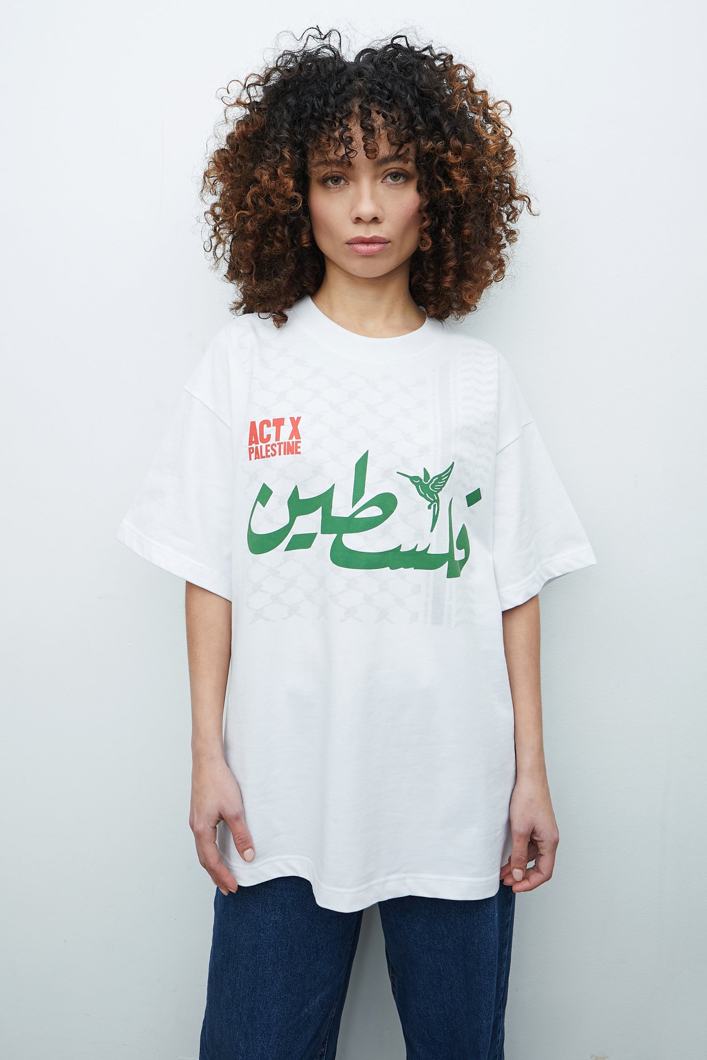CAMISETA BLANCA – ACT X PALESTINE