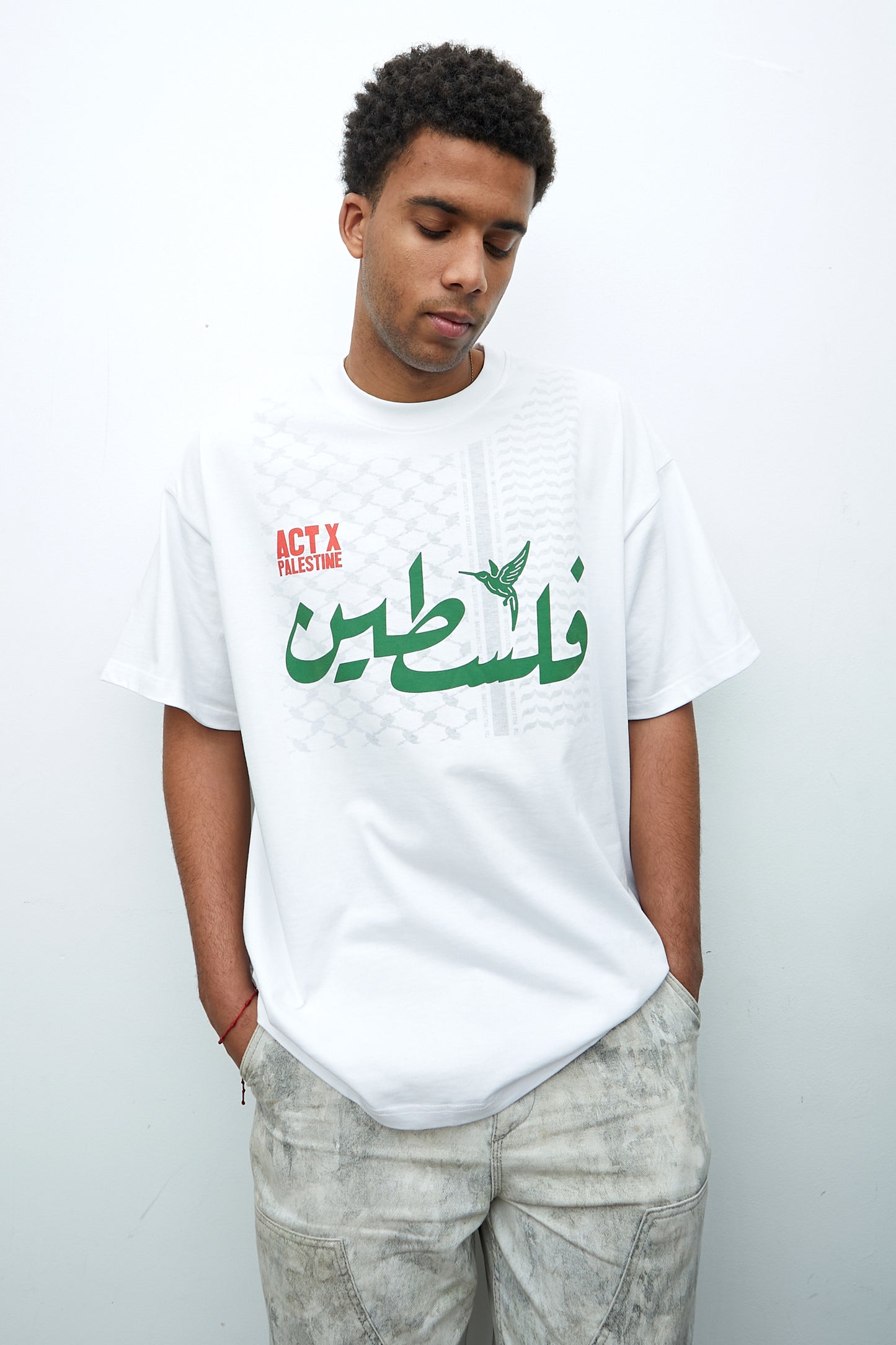 CAMISETA BLANCA – ACT X PALESTINE