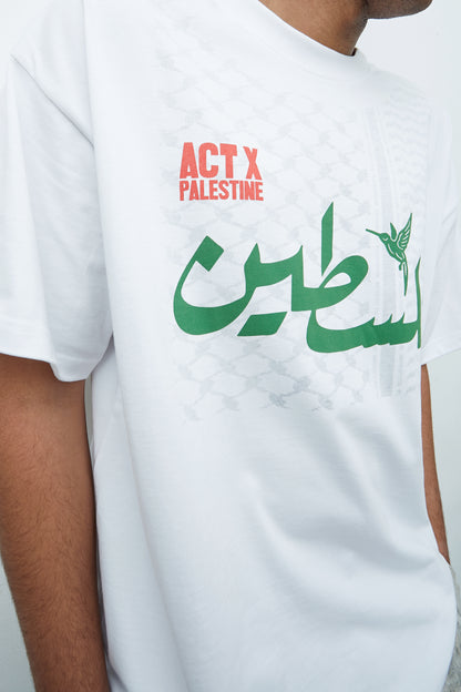CAMISETA BLANCA – ACT X PALESTINE